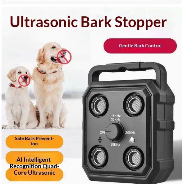 Pet Dog Repeller Ultrasonic Dog Training Device Rechargeable Anti Dog Bark Deterrent Device With LED Flashlight Pets Supplies